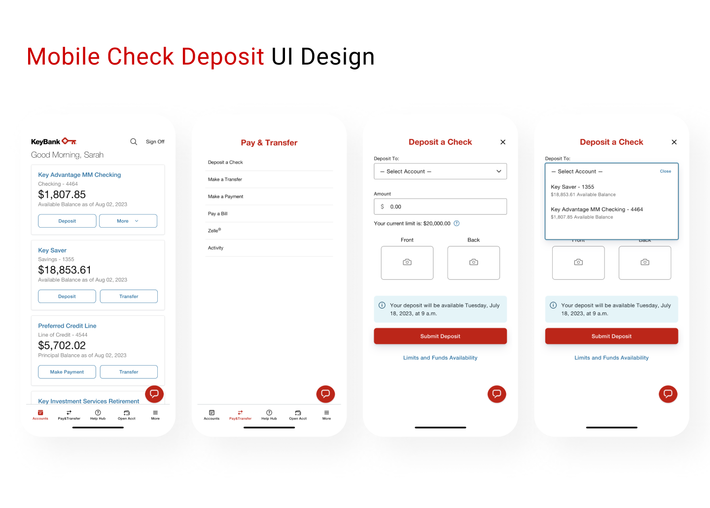 Check Deposit - UI Design - Hermass
