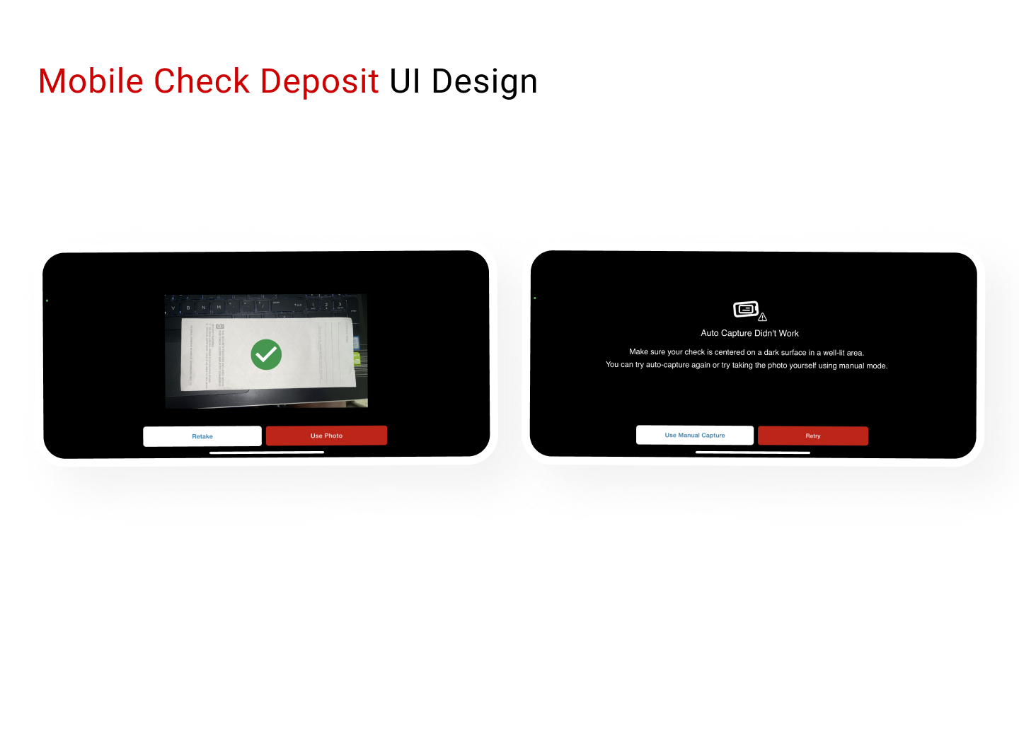 Check capture UI design - Hermass